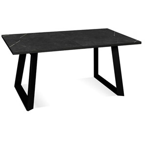 Кухонный раскладной стол Dikline ZLS140 Мрамор черный/ножки черные в Сургуте