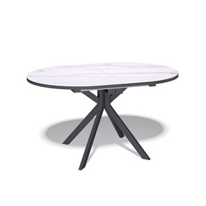 Овальный стол DO1300 (черный/керамика мрамор белый) в Когалыме