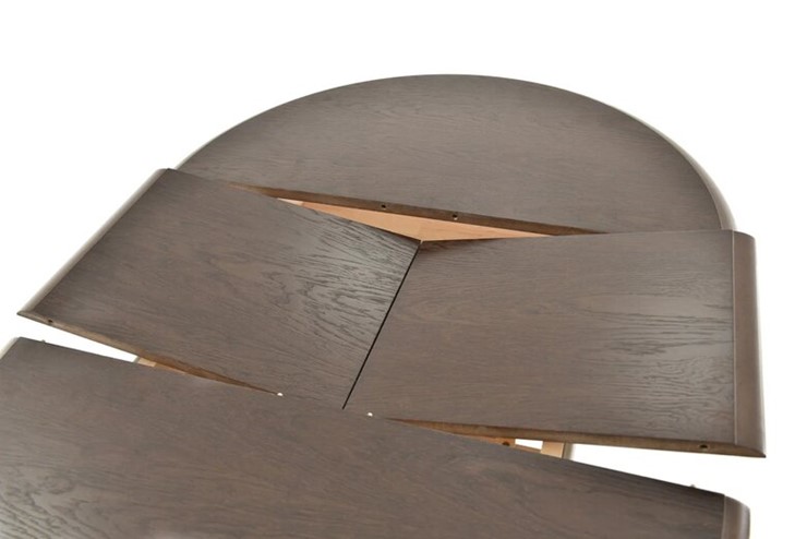 Кухонный раскладной стол Фабрицио-1 Круг 900, (Тон 7 - Орех тёмный) Морилка/Эмаль в Урае - изображение 14
