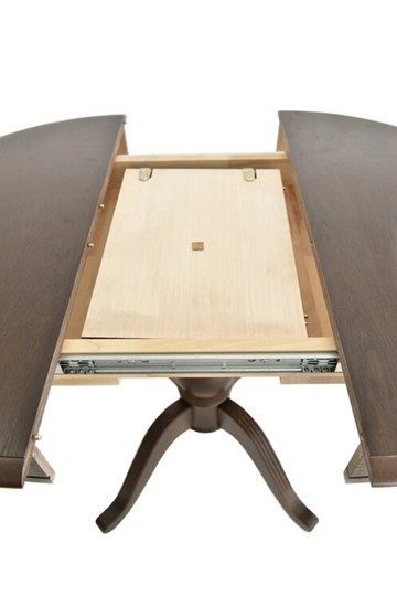 Кухонный раскладной стол Фабрицио-1 Круг 900, (Тон 7 - Орех тёмный) Морилка/Эмаль в Урае - изображение 16