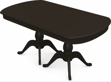 Обеденный раздвижной стол Фабрицио-2 исп. Мыло большой 2 вставки, Тон 11 Покраска + патина (в местах фрезеровки) в Нягани