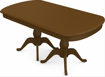 Кухонный стол раскладной Фабрицио-2 исп. Мыло большой 2 вставки, Тон 2 Покраска + патина (в местах фрезеровки) в Лангепасе