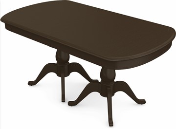 Раздвижной стол Фабрицио-2 исп. Мыло большой 2 вставки, Тон 7 Покраска + патина (в местах фрезеровки) в Нягани