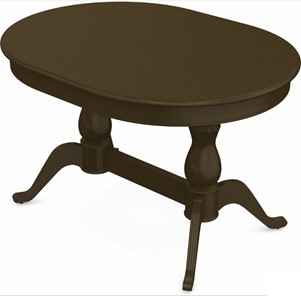 Обеденный раздвижной стол Фабрицио-2 исп. Овал 1200, Тон 5 Покраска + патина с прорисовкой (на столешнице) в Урае