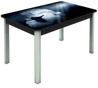 Кухонный стол раздвижной Гамбург исп. 2, ноги метал. крашеные №23 (Exclusive h165/черный) в Урае