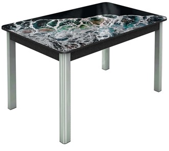 Обеденный раздвижной стол Гамбург исп. 2, ноги метал. крашеные №23 (Exclusive h258/черный) в Урае