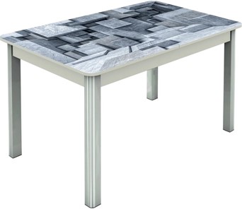 Раздвижной стол Гамбург исп.1 ноги метал. крашеные №23, Фотопечать (Текстура №74) в Лангепасе
