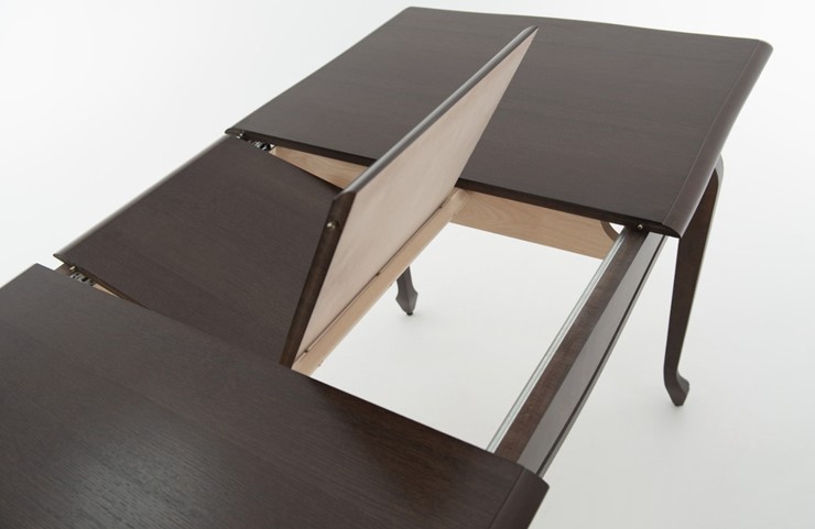 Кухонный раздвижной стол Кабриоль 1400х800, тон 10 (Морилка/Эмаль) в Когалыме - изображение 5