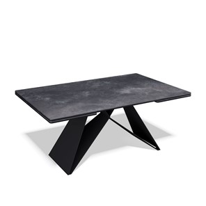 Керамический обеденный стол KB1400, черный/керамика черная в Радужном