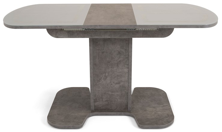 Кухонный раздвижной стол Киото-1 (ноги серый камень, серебро/серый камень) в Когалыме - изображение 3