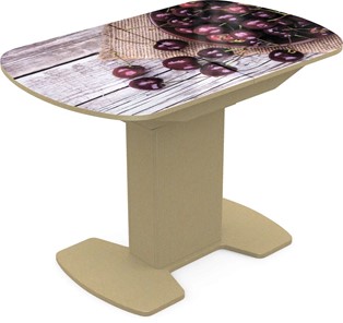 Кухонный стол раскладной Корсика исп. 2 Фотопечать (Фрукты №29) 1200(1515)*800 в Лангепасе