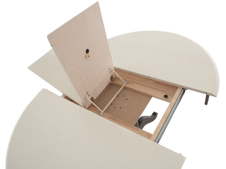 Кухонный стол раздвижной Леонардо-1 исп. Круг 820, тон 4 (Морилка/Эмаль) в Лангепасе - изображение 6