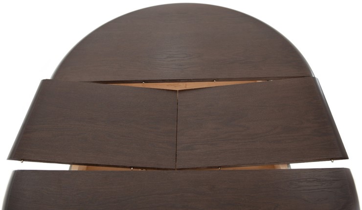 Кухонный стол раздвижной Леонардо-1 исп. Круг 900, тон 4 (Морилка/Эмаль) в Урае - изображение 5