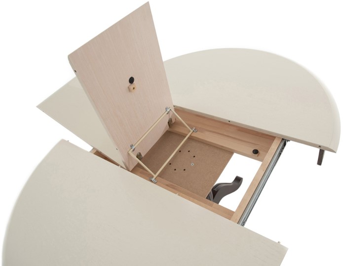 Кухонный стол раздвижной Леонардо-1 исп. Круг 900, тон 4 (Морилка/Эмаль) в Урае - изображение 6