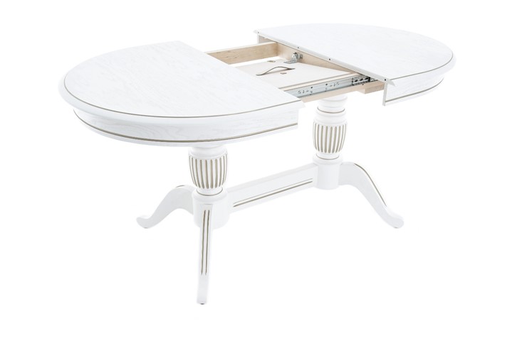 Кухонный стол раскладной Леонардо-2 исп. Овал, тон 10 (Морилка/Эмаль) в Когалыме - изображение 1