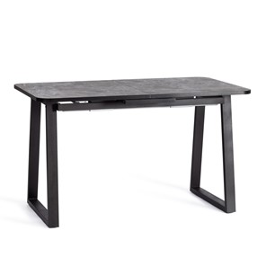 Кухонный раздвижной стол MALTIDO ЛДСП/HPL/металл, 130/160x75x75 Гранит тёмный/чёрный арт.20626 в Сургуте