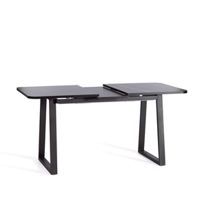 Кухонный стол раскладной MALTIDO ЛДСП/HPL/металл, 130/160x75x75 Мрамор чёрный/чёрный арт.20627 в Лангепасе - предосмотр 4