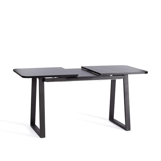 Кухонный стол раскладной MALTIDO ЛДСП/HPL/металл, 130/160x75x75 Мрамор чёрный/чёрный арт.20627 в Лангепасе - изображение 4