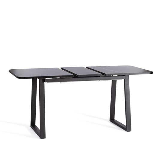 Кухонный стол раскладной MALTIDO ЛДСП/HPL/металл, 130/160x75x75 Мрамор чёрный/чёрный арт.20627 в Лангепасе - изображение 5