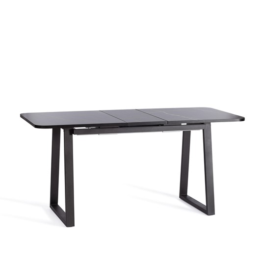 Кухонный стол раскладной MALTIDO ЛДСП/HPL/металл, 130/160x75x75 Мрамор чёрный/чёрный арт.20627 в Лангепасе - изображение 6