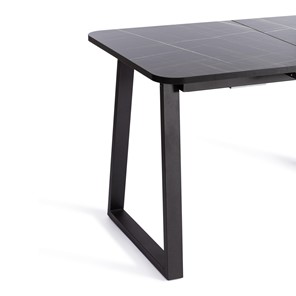Кухонный стол раскладной MALTIDO ЛДСП/HPL/металл, 130/160x75x75 Мрамор чёрный/чёрный арт.20627 в Лангепасе - предосмотр 7