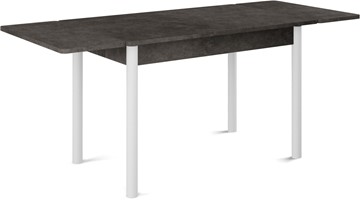 Кухонный раскладной стол Милан-2 EVO, ноги белые, серый камень в Югорске - предосмотр 1