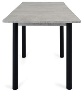 Кухонный раскладной стол Милан-2 EVO, ноги черные, светлый цемент в Когалыме - предосмотр 1