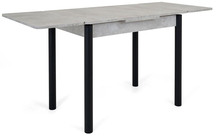 Кухонный раскладной стол Милан-2 EVO, ноги черные, светлый цемент в Лангепасе - изображение 3