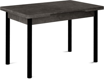 Раздвижной стол Милан-2 EVO, ноги черные, серый камень в Радужном