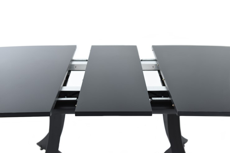 Кухонный раздвижной стол Милан Стекло Opti (Чёрное) в Урае - изображение 9