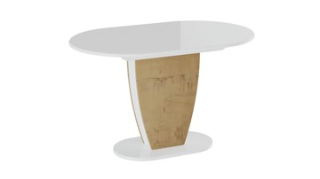 Кухонный стол раздвижной Монреаль тип 1 (Белый глянец/Бунратти) в Лангепасе