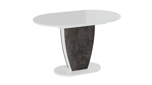 Кухонный стол раскладной Монреаль тип 1 (Белый глянец/Моод темный) в Югорске - изображение