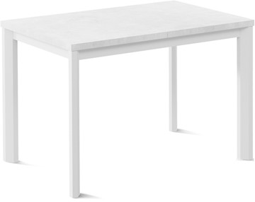 Кухонный раздвижной стол Нагано-1L (ноги металлические белые, белый цемент) в Лангепасе