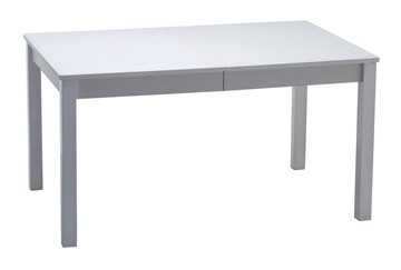 Кухонный раздвижной стол Нагано-2 стекло белое opti (хром-лак) в Лангепасе