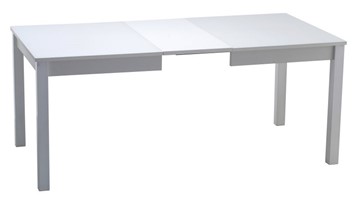 Кухонный раздвижной стол Нагано-2 стекло белое opti (хром-лак) в Когалыме - предосмотр 1
