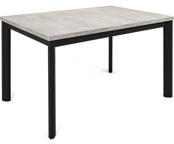 Кухонный раздвижной стол Нагано-3L (ноги черные, светлый цемент) в Нягани