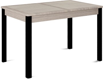 Кухонный стол раздвижной Ницца-1 ПЛ (ноги черные, плитка бежевая/лофт) в Сургуте