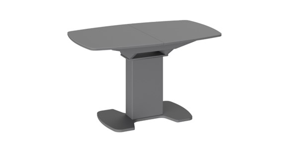 Раздвижной стол Портофино (СМ(ТД)-105.02.11(1)), цвет Серое/Стекло серое матовое LUX в Радужном - изображение
