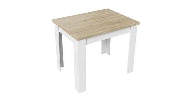 Кухонный стол раздвижной Промо тип 3 (Белый/Дуб сонома светлый) в Лангепасе