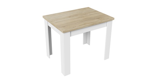 Кухонный стол раздвижной Промо тип 3 (Белый/Дуб сонома светлый) в Лангепасе - изображение