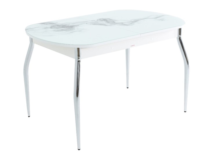 Раздвижной стол Ривьера исп.1 ноги метал. крашеные №24 Фотопечать (Цветы №14) в Лангепасе - изображение 7
