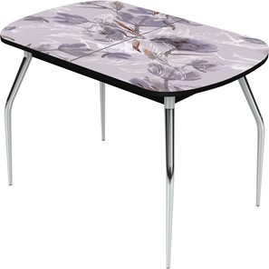 Раздвижной стол Ривьера исп.1 ноги метал. крашеные №24 Фотопечать (Текстура №31) в Сургуте