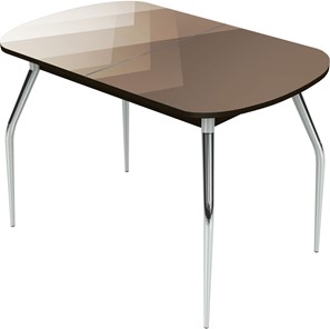 Кухонный раскладной стол Ривьера исп.1 ноги метал. крашеные №24 Фотопечать (Текстура №45) в Лангепасе