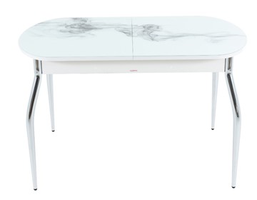 Кухонный стол раскладной Ривьера исп.2 ноги метал. крашеные №24 Фотопечать (Цветы №16) в Лангепасе - предосмотр 6