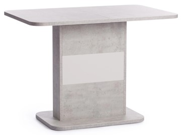 Кухонный стол раскладной SMART ЛДСП, 105-140x68,6x75 Белый бетон/Белый арт.18993 в Лангепасе