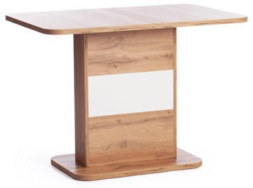 Кухонный стол раздвижной SMART ЛДСП, 105-140x68,6x75 Дуб вотан/Белый арт.18991 в Лангепасе