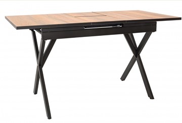 Обеденный раздвижной стол Стайл № 11 (1100/1500*700 мм.) столешница Оптивайт , фотопечать, форма Флан, с механизмом бабочка в Лангепасе