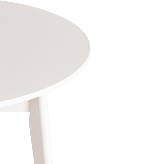 Кухонный раздвижной стол SVELTO ЛДСП, опора-массив березы, 105х105(140)х74.5 см, Белый /белый арт.20325 в Лангепасе - изображение 9