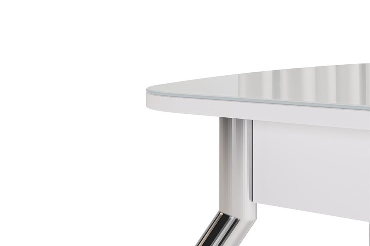 Раздвижной стол Танго, белый/геометрия в Лангепасе - изображение 5