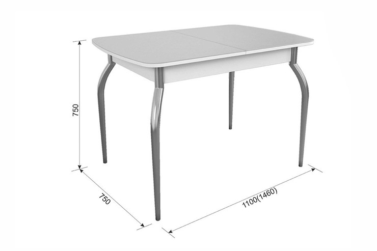 Раздвижной стол Танго, белый/геометрия в Лангепасе - изображение 4